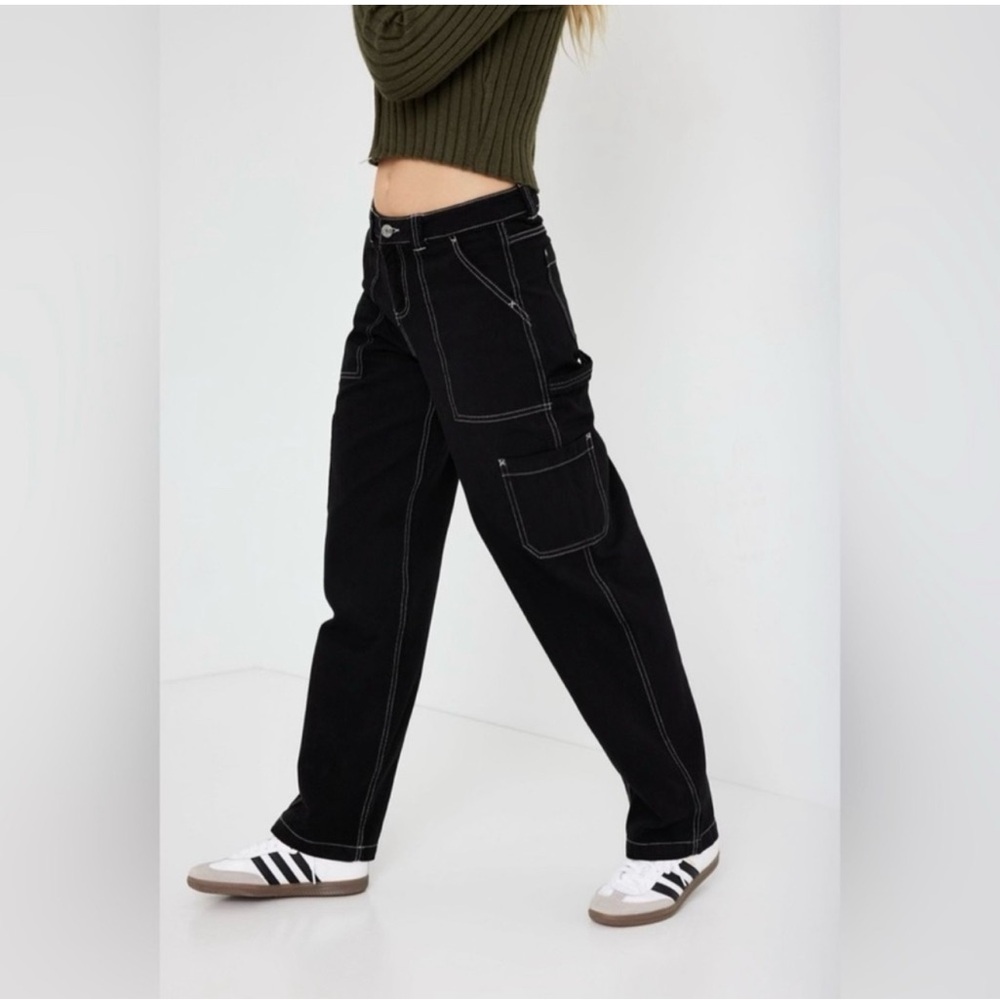 Garage Black Straight Leg Jeans